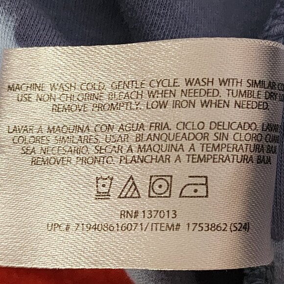 Orvis Classic Pima Cotton 3/4 Length Sleeve Denim Blue Notched V-Neck Top Size L - Picture 16 of 16